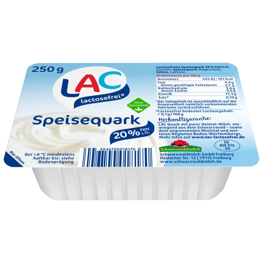 Schwarzwaldmilch LAC Speisequark 20% 250g